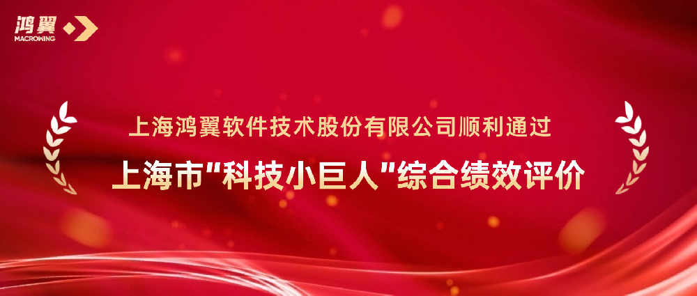 喜報！鴻翼順利通過上海市“科技小巨人”綜合績效評價